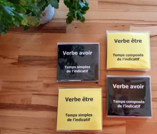 Conjugaison Montessori ; matériel autocorrectif