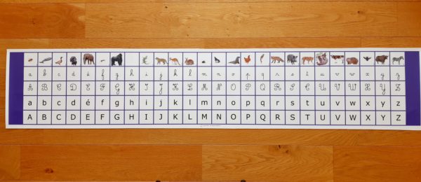 frise alphabet Montessori