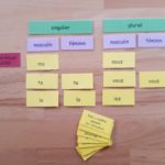 Les fonctions des pronoms personnels ; étiquettes de manipulation Montessori