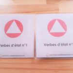 Verbes d'état ; étiquettes de manipulation Montessori