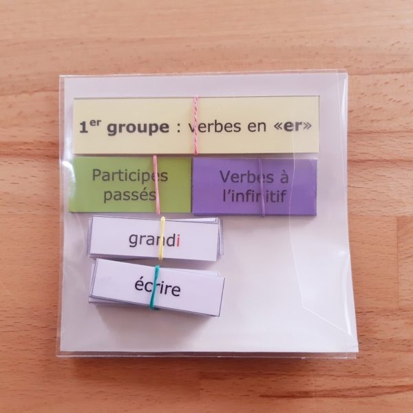 formation des participes passés des verbes en pédagogie Montessori