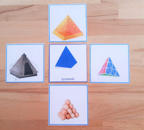 Solides géométriques Montessori : cartes de nomenclatures